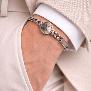 Louis Vuitton LV Horn and Silver Chain Bracelet